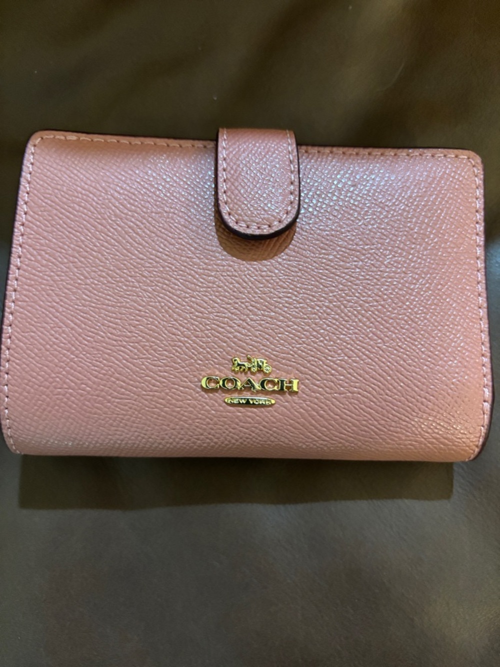 Coach Brown Signature Floral Tote with Pink Trim And Matching Pink Wallet - Picture 5 of 10